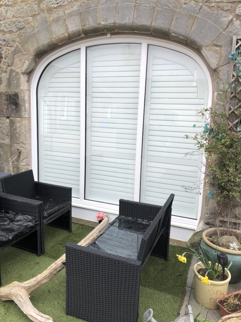 Arched Window Shutters from the Outside