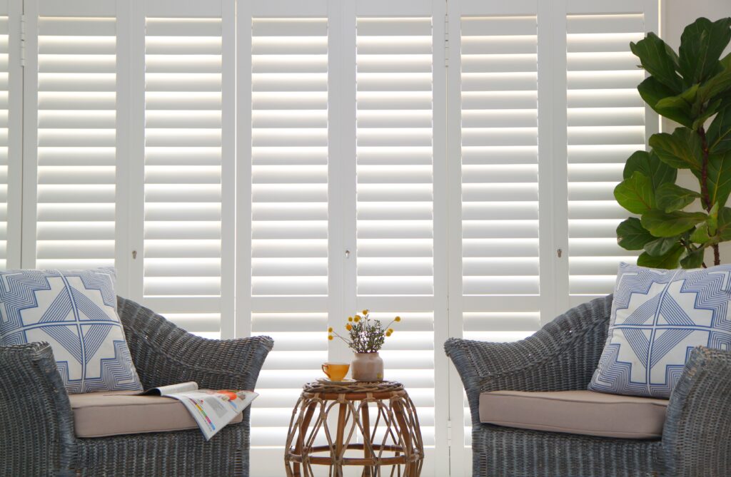 S CRAFT Aluminium Shutters Living Room 2 Satin White 1
