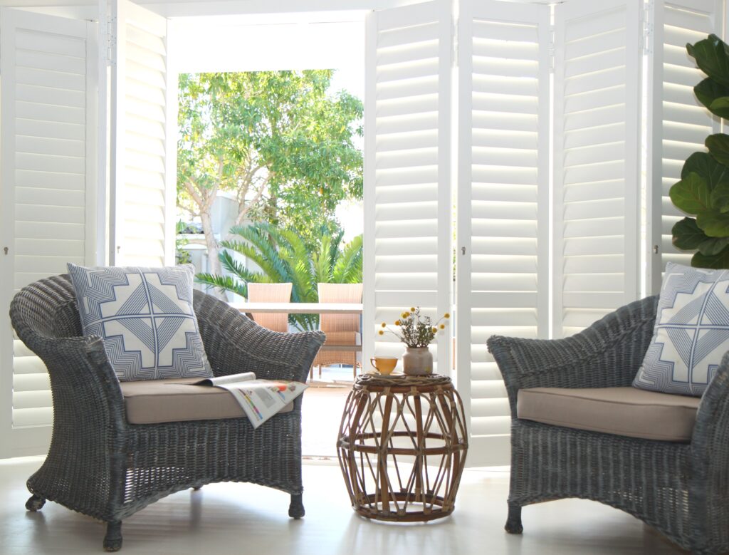 S CRAFT Aluminium Shutters Living Room 3 Satin White 1