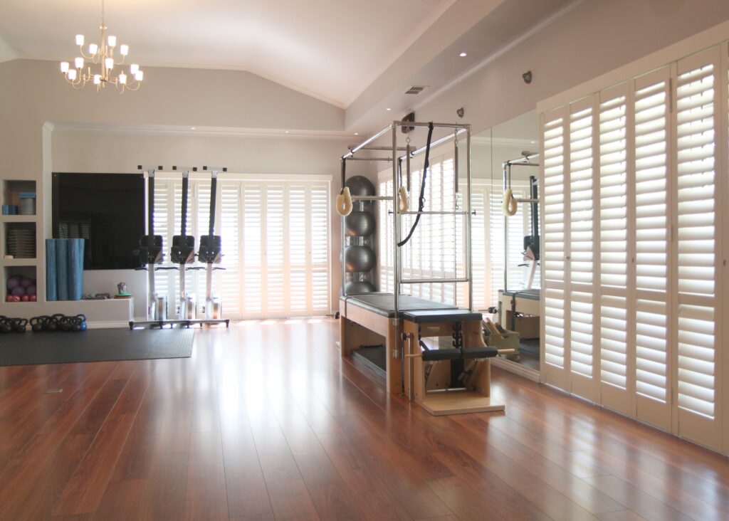 S CRAFT Aluminium Shutters Gym Satin White 1