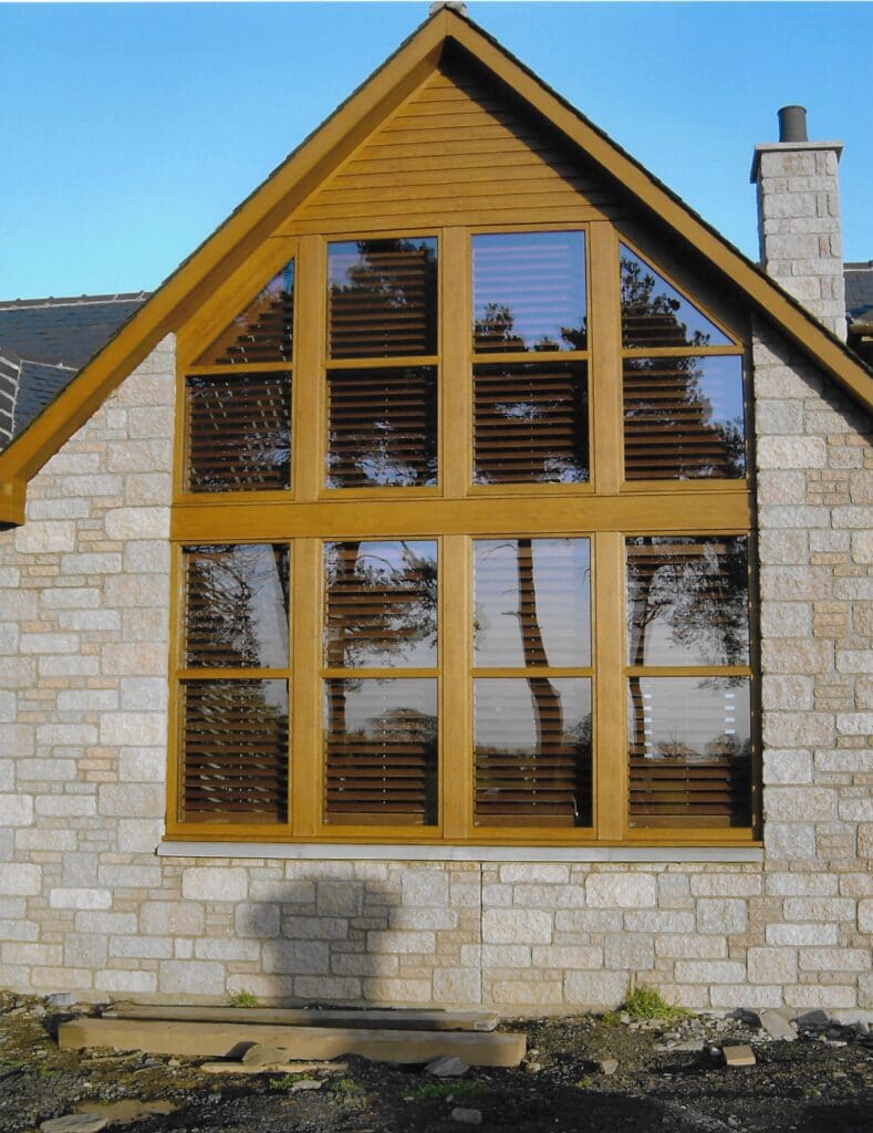 Shaped Shutters from Outside by The Scottish Shutter Company