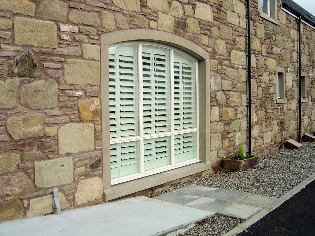 Arched Window Shutters from the Outside