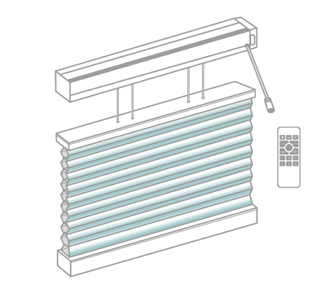Parma Honeycomb Blind - SmartLift Motorised 36w Adaptor Top Down Bottom Up
